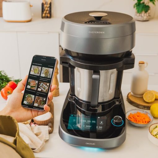 Cecotec Robot de Cuisine Mambo Black. 23 Fonctions, 10 Niveaux de Température, 1700W, 2,5 kg de Pate, Cruche de 3,3L, 10 Vitesses, Minuterie, Température Réglable de 37 °C à 120 °C - Image 46