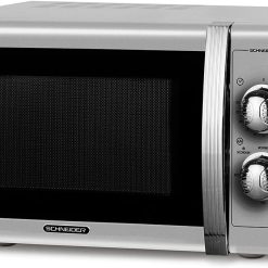 SCHNEIDER - SMW25VMS - Microwave - Grill - 25 liters - 900 watts - Vintage - Timer - Silver