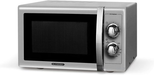 SCHNEIDER - SMW25VMS - Microwave - Grill - 25 liters - 900 watts - Vintage - Timer - Silver