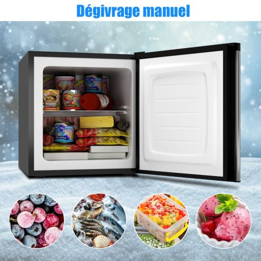 Mini Congélateur Vertical Capacité 31,1 L Porte Réversible en Acier Inoxydable Contr?le Mécanique Température Réglable - Image 8