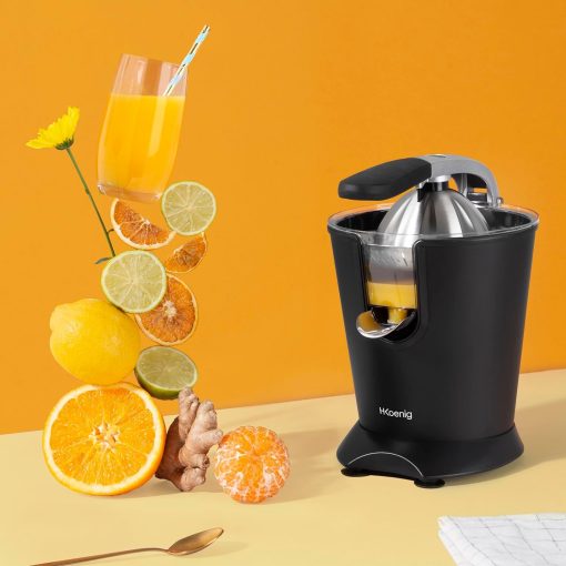 H.Koenig AGR80 160W Professional Electric Citrus Juicer Stainless Steel Lever and Filter Drip Free BPA Free Dishwasher Safe Parts - Image 31