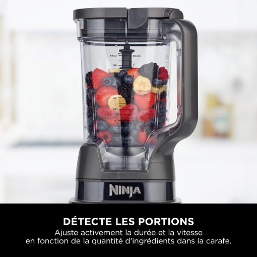 Ninja Detect Power Blender Processor Pro 3-en-1, mixeur 1200W, bol à mélanger, lame malaxeur, gobelet individuel, récipient, pétrir, mixer, hacher et mélanger, noir, TB401EU - Image 27
