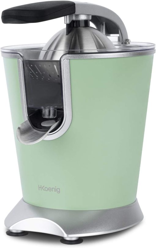 H.Koenig AGR80 160W Professional Electric Citrus Juicer Stainless Steel Lever and Filter Drip Free BPA Free Dishwasher Safe Parts - Image 12