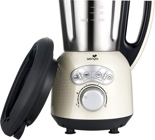 Senya SYCP-HB008R Cook & Ice V3 Red Stainless Steel Heated Blender, Soup Blender/Milled Soup, Steaming, Crushed Ice Smoothies, 1, 5L, 1400W, SYCP-HB008R - Image 5