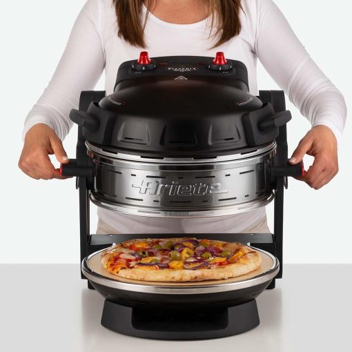 Ariete Pizza Oven 918, Pizza 4 Minutes, 5 Cooking Levels, Refractory Plate for Heating, Wooden Blades Included, Maximum Temperature 400°C, 1200W, White - Image 19