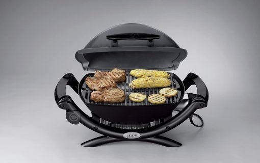 Weber Q1400 Barbecue électrique, surface de cuisson 43 x 32 cm, nomade, grille en fonte émaillée divisée en 2 parties, couvercle et cuve en fonte d'aluminium - Gris foncé (52020053) - Image 18
