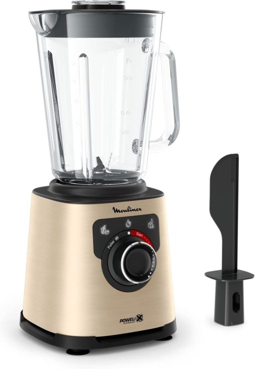 Moulinex Perfectmix Cook blender chauffant à haute vitesse, 10 programmes automatiques, 1400 W, YY5607FG, Noir et Transparent, Métal - Image 5