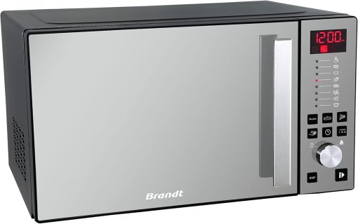 BRANDT - SE2616W - Micro-ondes Solo Electronique 26L – 900W – Autoprogramme 8 positions – 3 mémoires – Programme Speed Defrost – Fa?ade miroir – Cavité énamelite – Blanc - Image 6