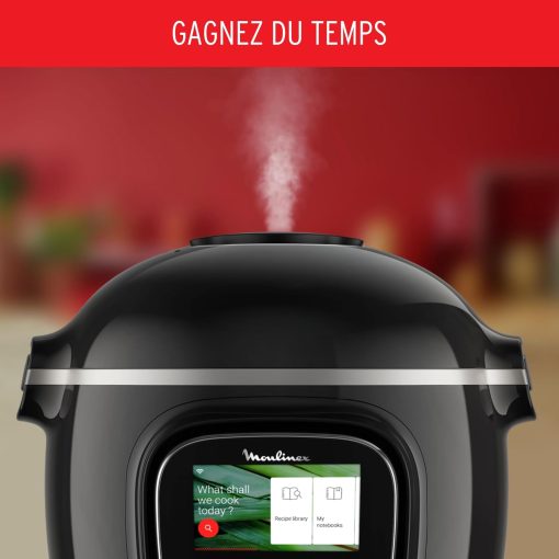 Moulinex Cookeo Touch Wifi, Multicuiseur intelligent avec écran tactile, Recettes via Wifi, Compatible Extra Crisp Air Fryer, Inclus Moule à gateau 18 cm, YY5297FB - Image 13