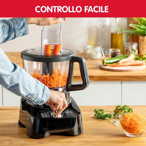 Moulinex Robot multifonction, 1000 W, 28 fonctions, Bol 3 L, Blender 2 L, Hachoir, Disques pour raper et émincer, Lames inox titanium, Robot cuisine, DoubleForce FP821811 - Image 4