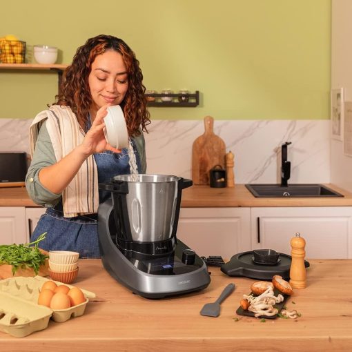 Cecotec Robot de Cuisine Mambo Black. 23 Fonctions, 10 Niveaux de Température, 1700W, 2,5 kg de Pate, Cruche de 3,3L, 10 Vitesses, Minuterie, Température Réglable de 37 °C à 120 °C - Image 62