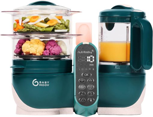 Babymoov Nutribaby(+), Robot Cuiseur Bébé Multifonctions 6 en 1, Cuiseur Vapeur Mixeur, Grande Capacité 2,2L, Petits Pots Bébé Faits Maison, Idéal Diversification Alimentaire, Gris - Image 17