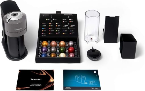 Nespresso Vertuo Next Coffee and Espresso Machine by De'Longhi with Milk Frother, 8 ounces, Dark Grey - Image 26