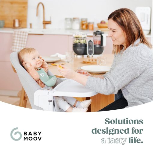Babymoov Nutribaby(+), Robot Cuiseur Bébé Multifonctions 6 en 1, Cuiseur Vapeur Mixeur, Grande Capacité 2,2L, Petits Pots Bébé Faits Maison, Idéal Diversification Alimentaire, Gris - Image 41