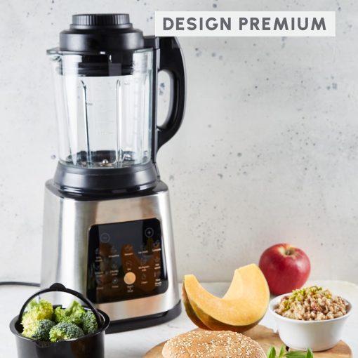 Moulinex Perfectmix Cook blender chauffant à haute vitesse, 10 programmes automatiques, 1400 W, YY5607FG, Noir et Transparent, Métal - Image 13