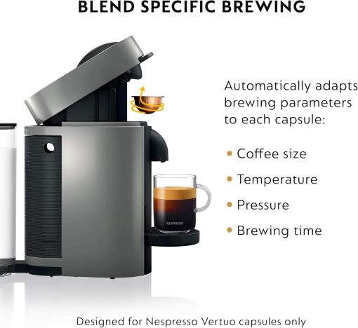 Nespresso Vertuo Plus Coffee and Espresso Maker By De'Longhi, Ink Black - Image 12