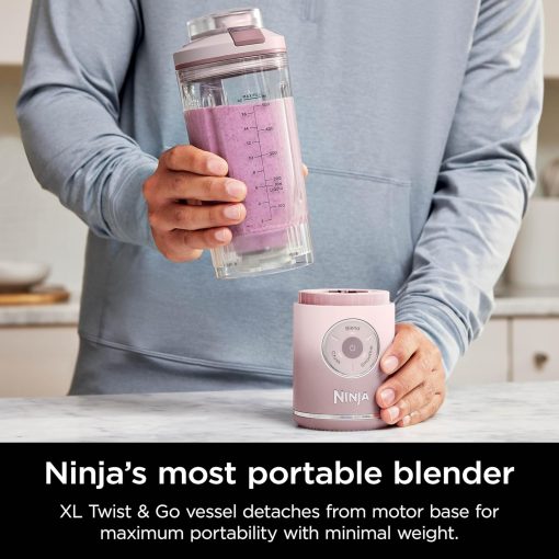 Ninja Blast Max, Portable Blender + Twist & Go, Personal Smoothie, Blend, Ice Crush, 3 Programs, Cordless, 22 oz removable Vessel, Dishwasher Safe, Leakproof, Navy, BC251NV - Image 51