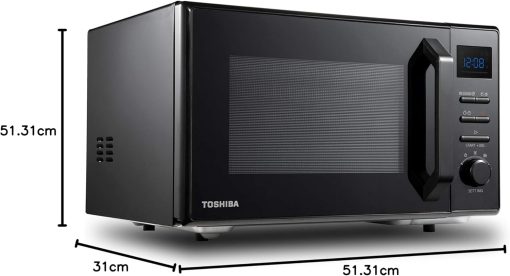 Toshiba Micro-Ondes 3-en-1 23L MW2-AG23PF(BK), Micro-ondes sur Pied avec Fonction Grill & Combi, Grill 900W/1000W, Fonction ECO, Plateau Tournant avec Mémoire de Position, Noir - Image 36
