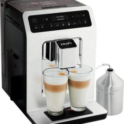 KRUPS Evidence Eco-Design Automatic Cappuccino and Espresso Machine, Exceptional Taste, Quattro Force, Milk-Based Drinks with One-Touch System, 8 Preset Drinks, EA897A