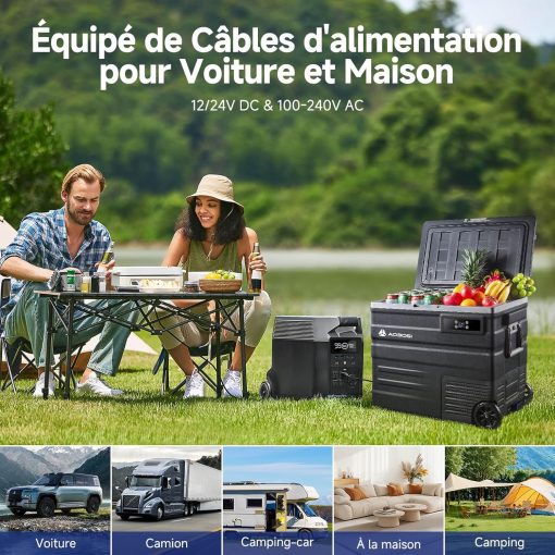 AAOBOSI 45L Glacière à Compresseur, Glaciere électrique -20℃ à 20℃, Frigo Camion APP&Bouton Contr?le, 12/24V DC et 100-240V AC Glaciere Camping Pour Voiture, Camion, Bateau et Prise De Courant - Image 46