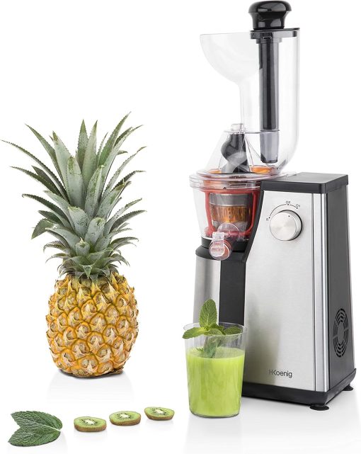 H.Koenig GSX12 Vertical Juice Extractor Stainless Steel Black, Fruit and Vegetable Juice, BPA Free, 82 mm Wide Mouth, Soft Pressure, 1 Litre, 400 W - Image 7