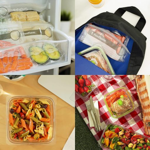 FoodSaver FFS005X Vacuum Sealer with Storage Compartment for Roll and Cutter, Pulse Function for Fragile Food, Includes Matching Accessories and Vacuum Bags - Image 16