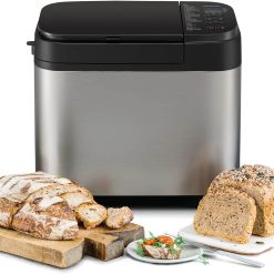 Panasonic SD-YR2550SXE Automatic Bread Maker, Raisin, Nut and Yeast Dispensers, 31 Auto Programs, Dual Temperature Sensor, 13 Hour Digital Timer, LCD Display, Silver