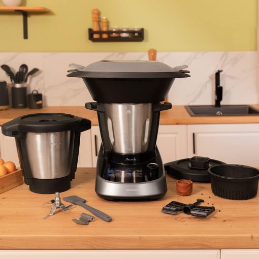 Cecotec Robot de Cuisine Mambo Black. 23 Fonctions, 10 Niveaux de Température, 1700W, 2,5 kg de Pate, Cruche de 3,3L, 10 Vitesses, Minuterie, Température Réglable de 37 °C à 120 °C - Image 63