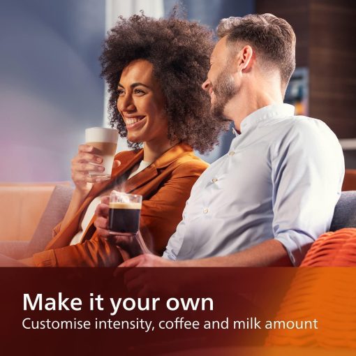 PHILIPS 4400 Series Fully Automatic Espresso Machine – 12 Hot & Iced Coffees, Quick-to-Clean LatteGo Milk System, SilentBrew, QuickStart, Ceramic Grinder, Black Chrome (EP4444/90) - Image 11