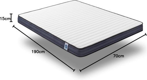 NATURALEX - Matelas PerfectSleep 180x200 - épais 30 cm - Soutien Mousse à mémoire de Forme - Accueil Blue Latex - Confort Ferme - Respirant - 7 Zones - Réversible - Haute Densité - Fabriqué en Europe - Image 84