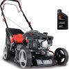 Scheppach Tondeuse à Gazon Thermique MS150-42 | Autotractée - 3,7 CV | Largeur de Coupe 42cm | Raccord Rapide de Nettoyage | Panier 45L | Hauteur - 7 Niveaux | Lame supp. + Huile Incluse