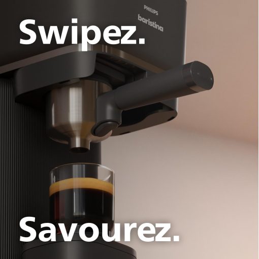 Philips Baristina Machine à expresso - Un véritable expresso, en toute simplicité - Compacte - 16 bars de pression - Broyeur intégré - Machine blanche avec porte-filtre blanc (BAR300/00) - Image 35