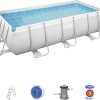 Piscine Hors Sol 404 x 201 x 100 cm BESTWAY Rectangulaire Power Steel? Piscine Tubulaire