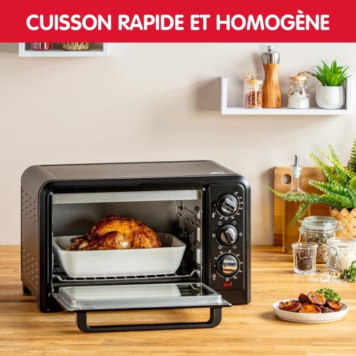 Moulinex Oven, 33 L, Rotating heat, Advanced convection, 6 cooking modes, Thermostat adjustable up to 240°C, Timer 120 min, Reversible grill, Silicone oven mitts, Optimo Black OX464811 - Image 27