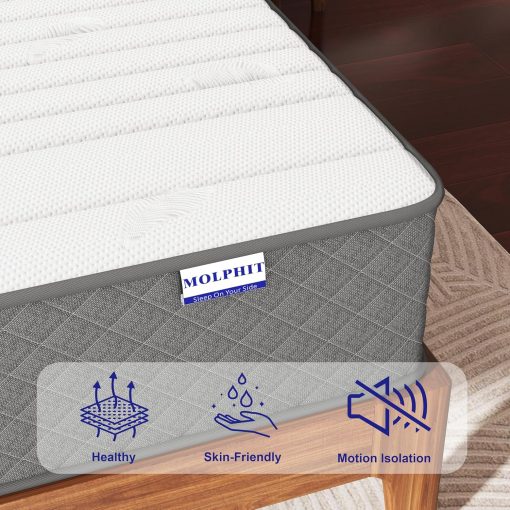 MOLPHIT Oeko-TEX Certified Mattress 90 x 190 cm, Thickness 25 cm, Independent Pocket Sprung Mattress, Adult and Children's Bed Mattress, Single Mattress, Perfect Support, Durable and Quiet - Image 41