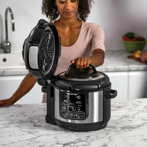 Ninja Foodi MINI 6-en-1 4.7L Multicuiseur, Autocuiseur Multifonction, Friteuse, 6 fonctions de cuisson dont Cuisson lente et Vapeur, 1460W, Gris/Noir OP100EU - Image 6