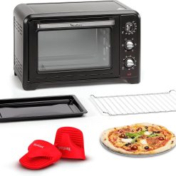 Moulinex Four électrique 39 L, 7 modes de cuisson, Chaleur tournante, Thermostat réglable jusqu’à 240° C, Tournebroche, Minuteur 120 min, Grille réversible, Optimo noir OX485810