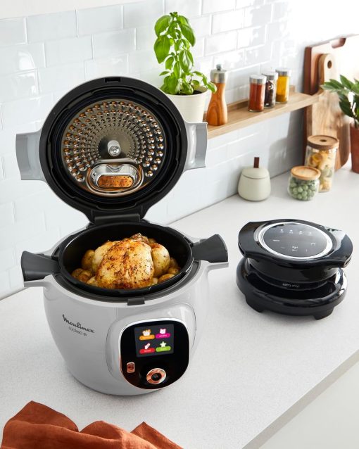 Moulinex, Cookeo Multicuiseur intelligent 6L, 150 recettes intégrées, Cuisson sans surveillance, Ecran intuitif, Guide de cuisson, Application MyMoulinex, 1600W, Blanc, 15 ans réparabilité - Image 15