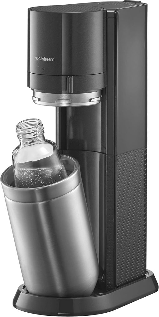 SodaStream Duo Sparkling Water Machine for Glass Jug | Pack of 2 Glass Jugs 1L + 1 Bottle 1L Dishwasher Safe + 1 60L Gas Refill Clip On | Black [Amazon Exclusive] - Image 11