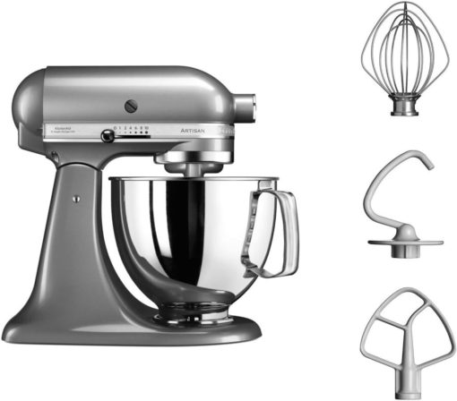 KitchenAid Robot Patissier I Artisan I Robot cuisine multifonctions à tête inclinable I Avec 4 accessoires I Bol de 4,8L | Crème - Image 16