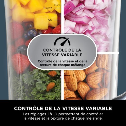 Ninja Detect Power Blender Processor Pro 3-en-1, mixeur 1200W, bol à mélanger, lame malaxeur, gobelet individuel, récipient, pétrir, mixer, hacher et mélanger, noir, TB401EU - Image 22