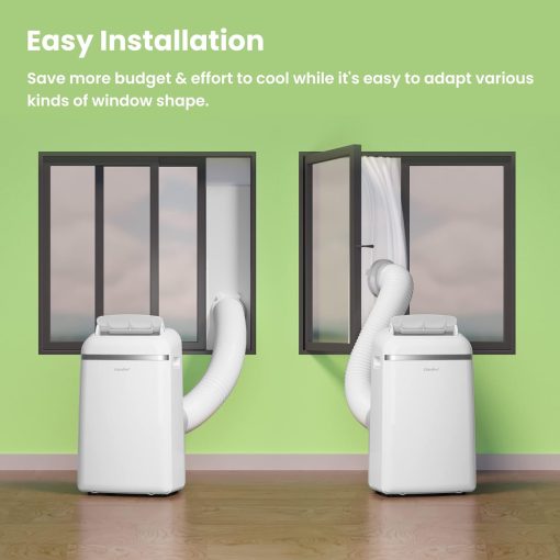 COMFEE' Climatiseur Mobile 9000 BTU/h 2,6kW, 3-EN-1 Refroidisseur Déshumidificateur Ventilateur, Fonction Follow me, Minuterie, Mode nuit, Pour salon et maison de 33㎡/88m3, MPPH-09CRN7, R290 - Image 20