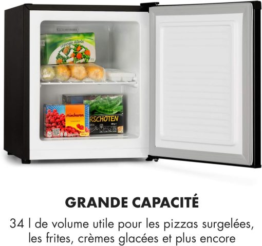 Klarstein Mini Congelateur Armoire, Petit Congélateur pour la Chambre et la Maison, Mini congélateur 33L, Congelateur Petite Taille avec Etagère, Econome en Energie, Appareil à gla?ons et Grattoir - Image 16