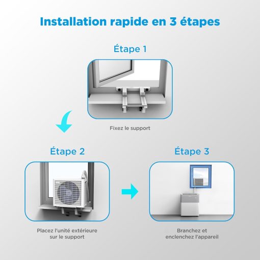 MIDEA Climatiseur PortaSplit Mobile Silencieux 4-in-1| 12000 BTU | Chauffage et Climatisation Portable Prêt à Poser 3,5kW- Clim Mobile avec rafra?chisseur, déshumidificateur, chauffage,ventilateur - Image 9