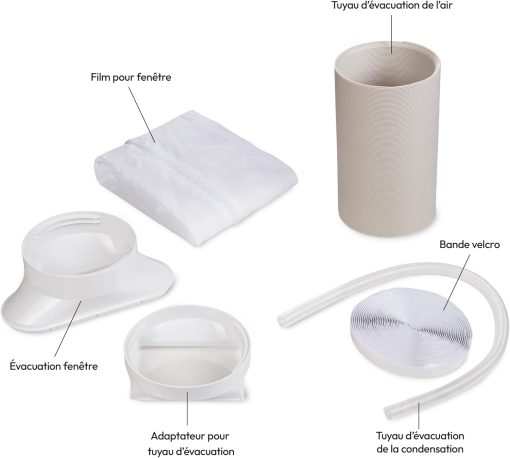 MEDION Smart Climatiseur Mobile P1002 (10000 BTU, 3-en-1, Refroidir, Déshumidification, Ventilation, jusqu'à 34m2, kit de joint de fenêtre, mode sommeil, contr?le Wifi, Télécommande, écran, MD 37733) - Image 29