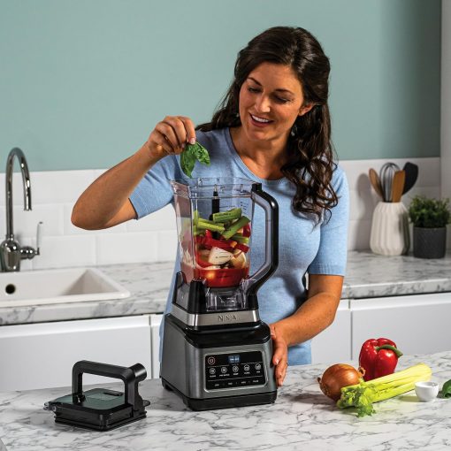 Ninja 3-in-1 Food Processor and Blender with 5 Programs: Mixer, Mixer Max, Chop, Mix, Puree, Bowl 1.8L, Jug 2.1L, Cup 700ml, 1200W, Dishwasher Safe, Auto-iQ, Black BN800EU - Image 3