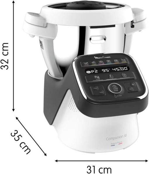 MOULINEX COMPANION XL Multifunctional Robot Cooker Bowl 4.5L 12 Programs Auto Soups Gazpacho Kitchen Robot Mixer Chopper Kneader 1550W HF80CB10 - Image 8