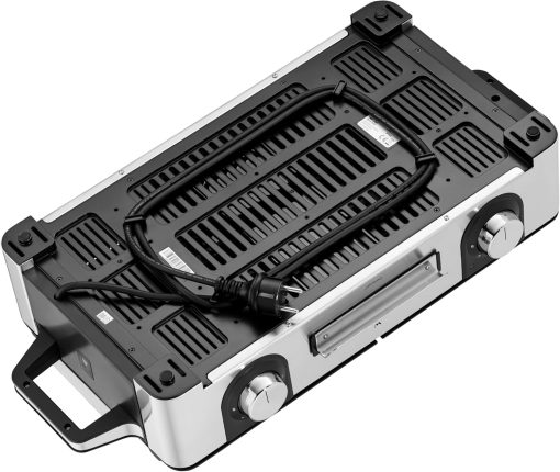 WMF Master-Grill électrique, 2400W, Grande surface 28x50cm, Revêtement antiadhésif, Plaques amovibles compatibles lave-vaisselle, Inox 18/10 Cromargan, Lono 0415280011 - Image 7
