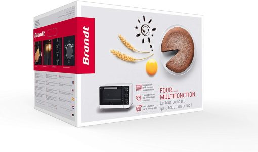 BRANDT FC215MB - Mini four - 21L - Multifonction - 5 positions de cuisson - Porte double vitre - Cavité anti-adhésive - Accessoires : lèchefrites, grille, pince pour récupérer les plats - 1380W - Noir - Image 13