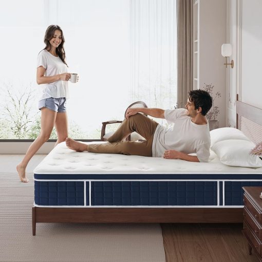 Inofia Ace Hybrid Firm Mattress 140 x 200 cm H4 Firm Mattress with Breathable Memory Foam and Independent Bagged Springs, 7 Ergonomic Zones, Extra Comfort for Adults and Children - Image 11